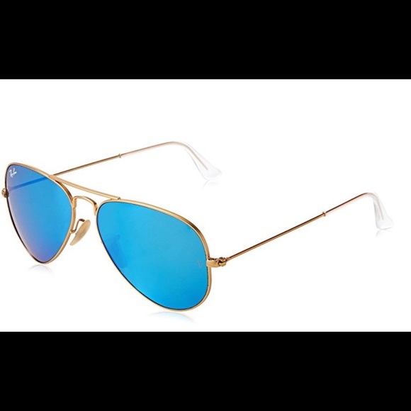 Blue Flash Aviator Ray Ban Sunglasses - Picture 2 of 2